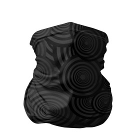 Бандана-труба 3D с принтом Круги черный узор геометрия в Кировске, 100% полиэстер, ткань с особыми свойствами — Activecool | плотность 150‒180 г/м2; хорошо тянется, но сохраняет форму | геометрия | круги | мрачный | обычный | повседневность | простой | серый | темные | узор | черный