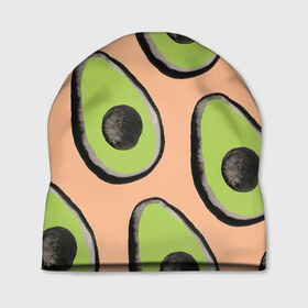 Шапка 3D с принтом Авокадо в Кировске, 100% полиэстер | универсальный размер, печать по всей поверхности изделия | авокадо | арт | краски | рисунок | фрукт