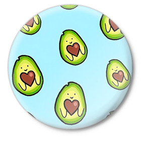 Значок с принтом Милое авокадо в Кировске,  металл | круглая форма, металлическая застежка в виде булавки | авокадо | арт | вкусняшка | мило | милое | рисунок | сердечко | сердце | фрукт | шоколад