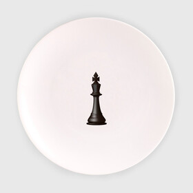 Тарелка с принтом Король  в Кировске, фарфор | диаметр - 210 мм
диаметр для нанесения принта - 120 мм | exclusive merch | игра | интеллектуальная | король | спорт | фигура | шахматы