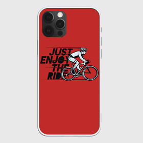 Чехол для iPhone 12 Pro Max с принтом Just Enjoy the Ride (Z) в Кировске, Силикон |  | Тематика изображения на принте: bicycle | bicyclist | bike | biker | bmx | cycle | rider | байкер | бмх | вело | велогонщик | велосепедист | велосипед | велоспорт | гонщик