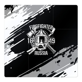 Магнитный плакат 3Х3 с принтом FIREFIGHTER 1649 RUSSIA в Кировске, Полимерный материал с магнитным слоем | 9 деталей размером 9*9 см | Тематика изображения на принте: 112 | 27 декабря | firefighter | багор | белая | герб | гкчс | знак | лого | логотип | маска | мчс | мчсник | пожарная охрана | пожарник | пожарный | пч | россии | рф | серая | символ | служба | состаренная