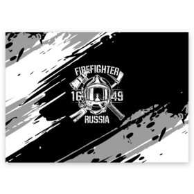 Поздравительная открытка с принтом FIREFIGHTER 1649 RUSSIA в Кировске, 100% бумага | плотность бумаги 280 г/м2, матовая, на обратной стороне линовка и место для марки
 | 112 | 27 декабря | firefighter | багор | белая | герб | гкчс | знак | лого | логотип | маска | мчс | мчсник | пожарная охрана | пожарник | пожарный | пч | россии | рф | серая | символ | служба | состаренная