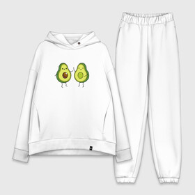 Женский костюм хлопок Oversize с принтом Авокадо Дружба в Кировске,  |  | avocado | cute | fruits | kawaii | like | loveis | авокадо | азия | влюбленным | груша | детские | дружба | еда | каваи | кокос | любовь | мемы | милые | няшные | овощи | орех | парные | прикольные | рисунок | смешные | тропики