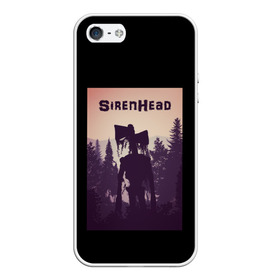 Чехол для iPhone 5/5S матовый с принтом Siren Head (сиреноголовый) в Кировске, Силикон | Область печати: задняя сторона чехла, без боковых панелей | Тематика изображения на принте: 