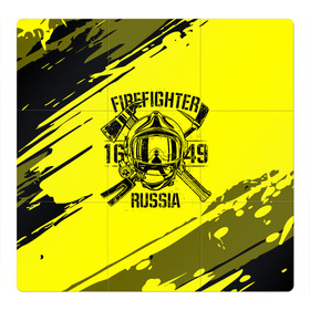 Магнитный плакат 3Х3 с принтом FIREFIGHTER 1649 RUSSIA в Кировске, Полимерный материал с магнитным слоем | 9 деталей размером 9*9 см | Тематика изображения на принте: 112 | firefighter | багор | герб | гкчс | желтая | знак | лого | логотип | мчс | мчсник | пожарная охрана | пожарник | пожарный | пч | россии | рф | серая | символ | служба | спасатель | спасения | топор | флаг