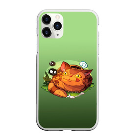 Чехол для iPhone 11 Pro матовый с принтом Catbus Studio Ghibli Котобус в Кировске, Силикон |  | catbus | studio ghibli | susuwatari | аниме | детский | зеленые | картинка | кот | котенок | котик | котобус | котобусенок | милый | миядзаки | мур | мурчание | персонаж | рисунок | рыжий | сажа | студия гибли | тоторо