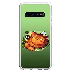 Чехол для Samsung Galaxy S10 с принтом Catbus Studio Ghibli Котобус в Кировске, Силикон | Область печати: задняя сторона чехла, без боковых панелей | catbus | studio ghibli | susuwatari | аниме | детский | зеленые | картинка | кот | котенок | котик | котобус | котобусенок | милый | миядзаки | мур | мурчание | персонаж | рисунок | рыжий | сажа | студия гибли | тоторо