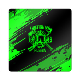 Магнит виниловый Квадрат с принтом FIREFIGHTER 1649 RUSSIA в Кировске, полимерный материал с магнитным слоем | размер 9*9 см, закругленные углы | Тематика изображения на принте: 112 | firefighter | багор | герб | гкчс | зеленая | знак | лого | логотип | мчс | мчсник | пожарная охрана | пожарник | пожарный | пч | россии | рф | серая | символ | служба | спасатель | спасения | топор | флаг