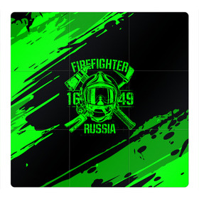 Магнитный плакат 3Х3 с принтом FIREFIGHTER 1649 RUSSIA в Кировске, Полимерный материал с магнитным слоем | 9 деталей размером 9*9 см | Тематика изображения на принте: 112 | firefighter | багор | герб | гкчс | зеленая | знак | лого | логотип | мчс | мчсник | пожарная охрана | пожарник | пожарный | пч | россии | рф | серая | символ | служба | спасатель | спасения | топор | флаг