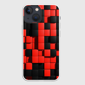 Чехол для iPhone 13 mini с принтом КУБИКИ 3D в Кировске,  |  | abstract | abstraction | geometry | line | pattern | psy | абстрактный | абстракция | геометрия | краски | кубики | линии | неоновые | неоновый | психоделика | текстура
