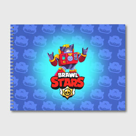 Альбом для рисования с принтом Вольт - Brawl Stars в Кировске, 100% бумага
 | матовая бумага, плотность 200 мг. | Тематика изображения на принте: surge | volt | бравл | бравлер | бравлпасс | бравлстарс | бравлстарсигра | бравлстарсновыйперс | бравлы | новый перс | перс бравл | робот | сурж