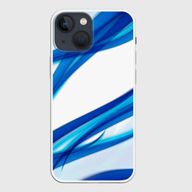 Чехол для iPhone 13 mini с принтом STRIPES BLUE в Кировске,  |  | abstract | abstraction | geometry | line | pattern | psy | абстрактный | абстракция | геометрия | краски | кубики | линии | неоновые | неоновый | психоделика | текстура