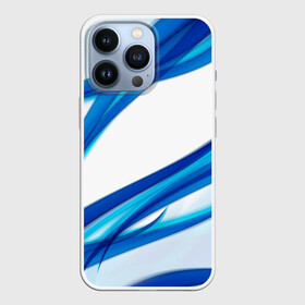 Чехол для iPhone 13 Pro с принтом STRIPES BLUE в Кировске,  |  | Тематика изображения на принте: abstract | abstraction | geometry | line | pattern | psy | абстрактный | абстракция | геометрия | краски | кубики | линии | неоновые | неоновый | психоделика | текстура