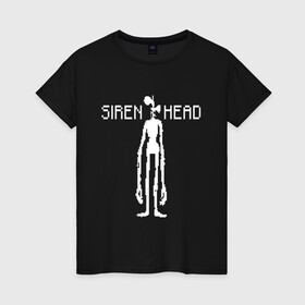 Женская футболка хлопок с принтом Siren Head в Кировске, 100% хлопок | прямой крой, круглый вырез горловины, длина до линии бедер, слегка спущенное плечо | game | scp | siren head | игра | монстр | персонаж | пиксель арт | сирена | сиреноголовый | чудовище
