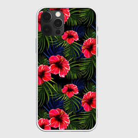 Чехол для iPhone 12 Pro Max с принтом Тропические цветы и листья в Кировске, Силикон |  | flower | flowers | palms | summer | sun | tropical | ботаника | гавайи hawaii | гавайка | гавайская | красочная | летняя | лето | листья | отдых | отпуск | пальма | пальмы | пляж | растения | символ | тропики | тропические