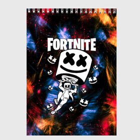 Скетчбук с принтом FORTNITE x MARSHMELLO в Кировске, 100% бумага
 | 48 листов, плотность листов — 100 г/м2, плотность картонной обложки — 250 г/м2. Листы скреплены сверху удобной пружинной спиралью | deadmau5 | fortnite | fortnite 2 | fortnite x маршмелло | ikonik | marshmello | ninja | ninja streamer | raven | travis scott | ворон | иконик | ниндзя | пили | рейвен | трэвис скотт | фортнайт