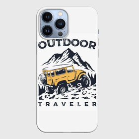 Чехол для iPhone 13 Pro Max с принтом Путешественник | Outdoor (Z) в Кировске,  |  | 4на4 | auto | baja | jeep | offroad | trofi | авто | автомобиль | ам | баха | бездорожье | внедорожник | джип | джипинг | джиппинг | машина | машины | оффроад | полный привод