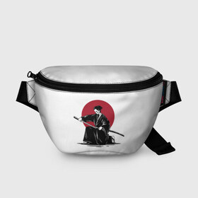 Поясная сумка 3D с принтом Японский самурай (Z) в Кировске, 100% полиэстер | плотная ткань, ремень с регулируемой длиной, внутри несколько карманов для мелочей, основное отделение и карман с обратной стороны сумки застегиваются на молнию | japan | ninja | samurai | асихара но накацукуни | буке | воин | вояк | государство япония | мононофу | мститель | мушя | ниндзя | ниппон | нихон | ооясимагуни | сабурай | самурай | слуга | солдат