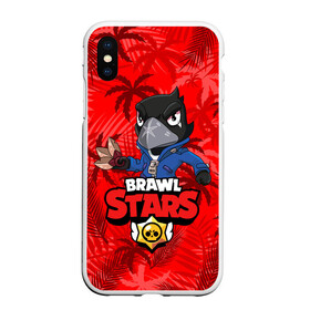 Чехол для iPhone XS Max матовый с принтом BRAWL STARS CROW ВОРОН в Кировске, Силикон | Область печати: задняя сторона чехла, без боковых панелей | bibi | brawl stars | coach mike | crow | evil gene | gale | gene | leon | leon shark | max | mecha crow | mortis | mr.p | nani | phoenix | sally leon | sandy | spike | sprout | surge | tara | virus 8 bit | werewolf | волна | ворон | джин | л