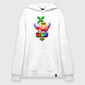 Худи SuperOversize хлопок с принтом BRAWL STARS SPROUT TROPICAL в Кировске, 70% хлопок, 30% полиэстер, мягкий начес внутри | карман-кенгуру, эластичная резинка на манжетах и по нижней кромке, двухслойный капюшон
 | brawl stars | crow | gale | leon | leon shark | max | mr.p | palmen | rainbow | sally leon | shark | sprout | tara | tropical sprout | virus 8 bit | werewolf leon | акула | берли | бравл старс | ворон | макс | оборотень | пальмы | радуга |