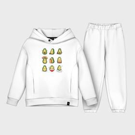 Детский костюм хлопок Oversize с принтом Life Avocado в Кировске,  |  | Тематика изображения на принте: avocado | casual | trend | авокадо | повседневность | тренд