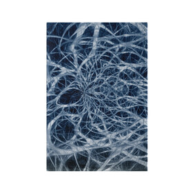 Обложка для паспорта матовая кожа с принтом Нервная система в Кировске, натуральная матовая кожа | размер 19,3 х 13,7 см; прозрачные пластиковые крепления | Тематика изображения на принте: big picture | exclusive merch | картинки | клетки | линии | мозг | нейроны | прикольные | пульс | сеть | текстуры | точки | тренды | узоры