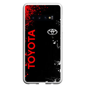 Чехол для Samsung Galaxy S10 с принтом TOYOTA. в Кировске, Силикон | Область печати: задняя сторона чехла, без боковых панелей | Тематика изображения на принте: 2020 | auto | sport | toyota | авто | автомобиль | автомобильные | бренд | марка | машины | спорт | тойота