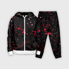 Детский костюм 3D с принтом Лепестки | Casual в Кировске,  |  | casual | colorful | flowers | minimalism | minimalizm | sakura | лепестки | листья | минимализм | минималистичная | розы | сакура | темная | цветение | цветная | цветы