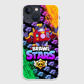 Чехол для iPhone 13 mini с принтом BRAWL STARS SURGE. в Кировске,  |  | brawl stars | crow | gale | leon | leon shark | max | nani | sally leon | shark | sprout | surge | tara | virus 8 bit | werewolf leon | акула | берли | бравл старс | ворон | макс | нани | оборотень