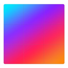 Магнитный плакат 3Х3 с принтом Градиент в Кировске, Полимерный материал с магнитным слоем | 9 деталей размером 9*9 см | градиент | оранжевый | розовый | синий | фиолетовый