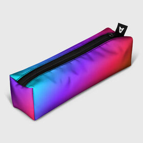 Пенал 3D с принтом Градиент в Кировске, 100% полиэстер | плотная ткань, застежка на молнии | градиент | оранжевый | розовый | синий | фиолетовый