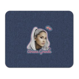 Коврик для мышки прямоугольный с принтом Ariana Grande Jeans в Кировске, натуральный каучук | размер 230 х 185 мм; запечатка лицевой стороны | Тематика изображения на принте: ariana grande | grande | heart | jeans | pink | team | ариана гранде | гранде | джинса | джинсовый | джинсы | для фанатов | надпись | попса | розовый | сердечки | синий | текстура | фанатам