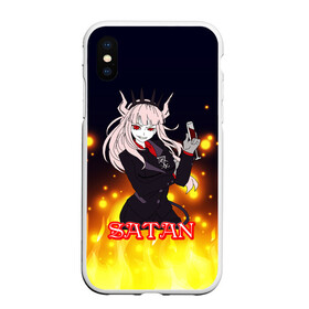 Чехол для iPhone XS Max матовый с принтом Helltaker Satan Girl в Кировске, Силикон | Область печати: задняя сторона чехла, без боковых панелей | cerberus | deвиноmons | helltaker | lucifer | ад | аниме | анимешные | арт | блины | гарем | головоломка | демон | демонессы | демонетки | игра | игроман | касты | комиксы | любовь | люцифер | милые | няшные | персонажи