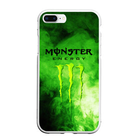 Чехол для iPhone 7Plus/8 Plus матовый с принтом MONSTER ENERGY в Кировске, Силикон | Область печати: задняя сторона чехла, без боковых панелей | brend | green | monster energy | андреналин | бренд | зеленый | логотип | монстр | напиток | энергетик | энергия