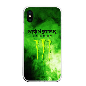 Чехол для iPhone XS Max матовый с принтом MONSTER ENERGY в Кировске, Силикон | Область печати: задняя сторона чехла, без боковых панелей | brend | green | monster energy | андреналин | бренд | зеленый | логотип | монстр | напиток | энергетик | энергия