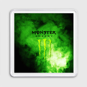 Магнит 55*55 с принтом MONSTER ENERGY в Кировске, Пластик | Размер: 65*65 мм; Размер печати: 55*55 мм | brend | green | monster energy | андреналин | бренд | зеленый | логотип | монстр | напиток | энергетик | энергия