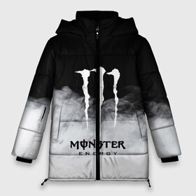 Женская зимняя куртка 3D с принтом MONSTER ENERGY BLACK в Кировске, верх — 100% полиэстер; подкладка — 100% полиэстер; утеплитель — 100% полиэстер | длина ниже бедра, силуэт Оверсайз. Есть воротник-стойка, отстегивающийся капюшон и ветрозащитная планка. 

Боковые карманы с листочкой на кнопках и внутренний карман на молнии | brend | green | monster energy | андреналин | бренд | зеленый | логотип | монстр | напиток | энергетик | энергия