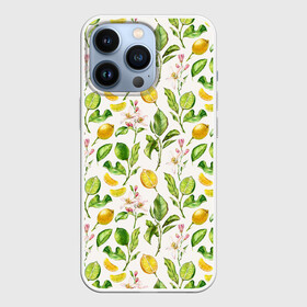 Чехол для iPhone 13 Pro с принтом Летний узор лимон ветки листья в Кировске,  |  | Тематика изображения на принте: ботаника | ветки | кислый | летний | лимонад | лимончики | лимоны | листья | паттерн | узор | цветы | цитрусовые