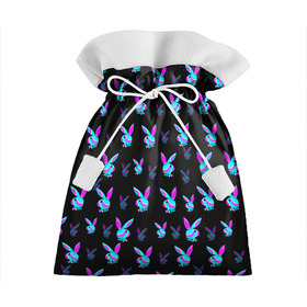 Подарочный 3D мешок с принтом Playboy в Кировске, 100% полиэстер | Размер: 29*39 см | Тематика изображения на принте: playboy | абстракция | зая | заяц | краска | кролик | кролик плейбой | лето | море | неон | отдых | плейбой | плэйбой | пляж | текстура