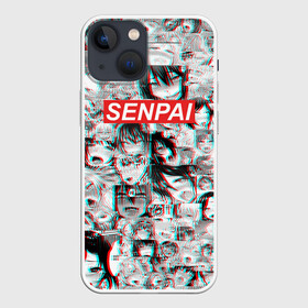 Чехол для iPhone 13 mini с принтом SENPAI СЕНПАИ в Кировске,  |  | ahegao | anime | kawai | kowai | oppai | otaku | senpai | sugoi | waifu | yandere | аниме | ахегао | ковай | культура | отаку | семпай | сенпай | тренд | яндере