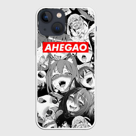 Чехол для iPhone 13 mini с принтом Ахегао лица лого в Кировске,  |  | ahegao | kawai | kowai | oppai | otaku | senpai | sugoi | waifu | yandere | ахегао | ковай | отаку | семпай | сенпай | сэмпай | яндере