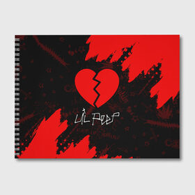 Альбом для рисования с принтом LIL PEEP ЛИЛ ПИП в Кировске, 100% бумага
 | матовая бумага, плотность 200 мг. | Тематика изображения на принте: beautiful | daddy | heart | life | lil | lilpeep | music | peep | rap | rapper | rip | tattoo | лил | лилпип | литл | лого | музыка | папочка | пип | рип | рожица | рэп | рэпер | рэперы | сердечко | сердце | символ | тату | татуировки