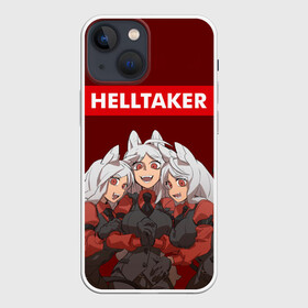 Чехол для iPhone 13 mini с принтом HELLTAKER в Кировске,  |  | anime | azazel | beelzebub | cerberus | hell | helltaker | justice | lucifer | malina | modeus | pandemonica | zdrada | ад | аниме | демон | демонесса | здрада | люцифер | малина | модеус | пандемоника | правосудие | хеллтейкер | хент