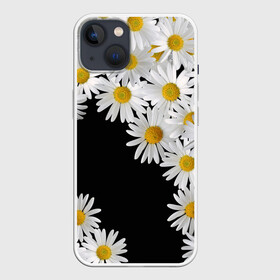 Чехол для iPhone 13 с принтом Ромашковая россыпь в Кировске,  |  | flowers | spring | summer | букет | бутоны | весна | жара | лепестки | летний | лето | листья | март | ночь | паттерн | поле | поляна | природа | растение | ромашка | ромашки | ромашковое | сад | солнце | узоры