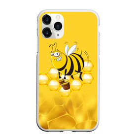 Чехол для iPhone 11 Pro матовый с принтом Лето. Пчелы. Мед в Кировске, Силикон |  | 