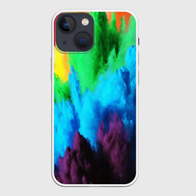 Чехол для iPhone 13 mini с принтом РАЗНОЦВЕТНЫЕ КРАСКИ в Кировске,  |  | abstraction | watercolor | абстракция красок | акварель | брызги красок | живопись | краска | потертость красок | размытые краски | текстуры | яркие краски