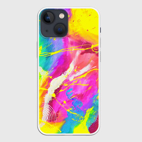 Чехол для iPhone 13 mini с принтом ТИ ДАЙ в Кировске,  |  | abstraction | watercolor | абстракция красок | акварель | брызги красок | живопись | краска | потертость красок | размытые краски | текстуры | яркие краски
