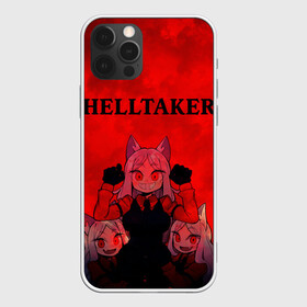 Чехол для iPhone 12 Pro с принтом HELLTAKER в Кировске, силикон | область печати: задняя сторона чехла, без боковых панелей | anime | azazel | hell | helltaker | justice | lucifer | malina | modeus | pandemonica | zdrada | ад | аниме | демон | демонесса | здрада | иероглифы | люцифер | малина | модеус | пандемоника | правосудие | хеллтейкер | хэлтей