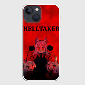 Чехол для iPhone 13 mini с принтом HELLTAKER в Кировске,  |  | anime | azazel | hell | helltaker | justice | lucifer | malina | modeus | pandemonica | zdrada | ад | аниме | демон | демонесса | здрада | иероглифы | люцифер | малина | модеус | пандемоника | правосудие | хеллтейкер | хэлтей